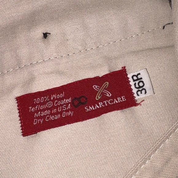 Nordstrom Size 36R/33L Grey 100% Wool Made in USA Business Wedding Dress Pants - Picture 10 of 12